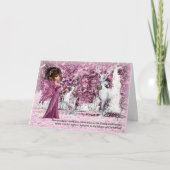 voor Meisjes met kerstcadeaubos met haar naam Feestdagen Kaart (Voorkant)