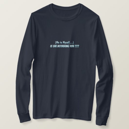 “Voor mezelf” Basic T-shirt met lange mouwen (Design voorkant)
