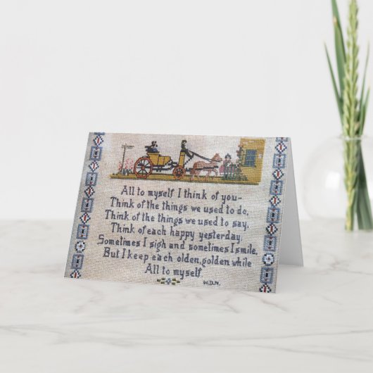 Voor mezelf denk ik aan jou kaart (Voorkant)