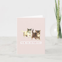 Voor mij ben je een Gesponnen-Fect- Cat Punny Card