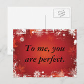 Voor mij ben je perfect. briefkaart (Voorkant / Achterkant)