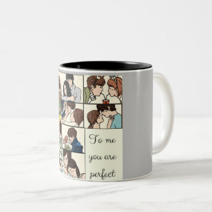 Voor mij ben je perfect tweekleurige koffiemok