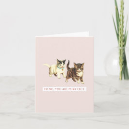 Voor mij ben jij purr-fect-Vintage kat punny kaart