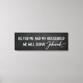 Voor mij en mijn gezin op schoolbord canvas afdruk (Voorkant)