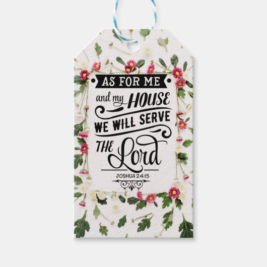 Voor mij en mijn huis cadeaulabel (Voorkant)