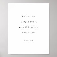 Voor mij en mijn huis, de LORD, Joshua Verse