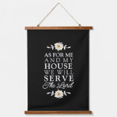 Voor mij en mijn huis Joshua 24:15 Bijbelversie Hangend Wandkleed (Voorkant)