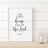 Voor mij en mijn huis, Joshua 24:15, Bijbelversie Poster
