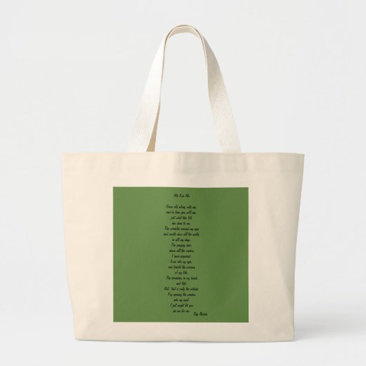 voor mij gedicht op tas (Voorkant)