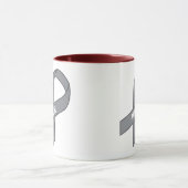 Voor mij (grijs / zilverbewustmakingslint) mok (Midden)