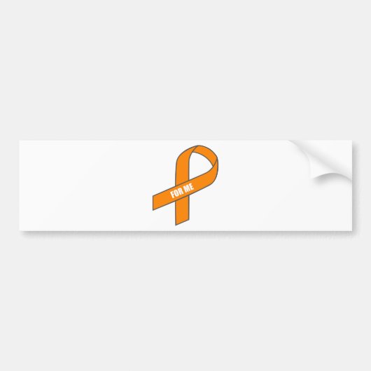 Voor mij (Oranje lint) Bumpersticker (Voorkant)