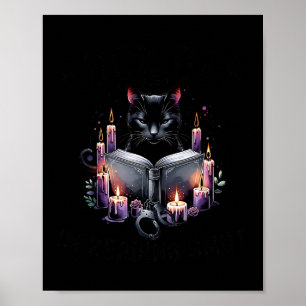 Voor mij uit i39m lezen Smut Black Cat Book Lover Poster