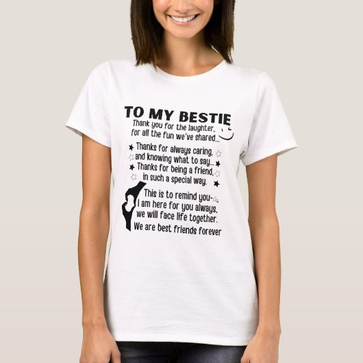 Voor mij zijn we voor altijd beste vrienden t-shirt (Voorkant)