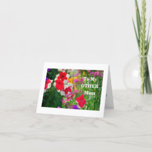 , "VOOR MIJN ANDERE MOM" KAART. KAART