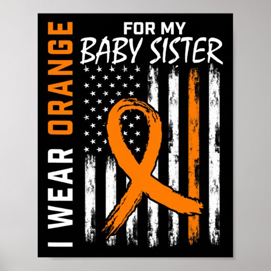 Voor mijn Baby zus leukemie bewustzijn Poster (Voorkant)