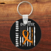 Voor mijn Baby-zus Leukemie Warrior Awareness Sleutelhanger (Achterkant)