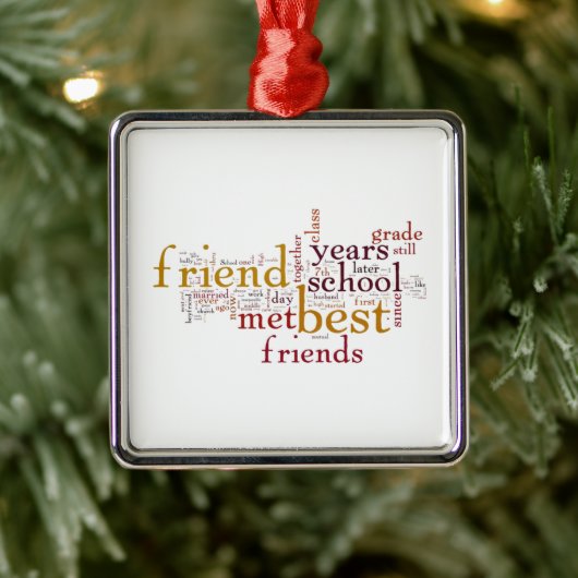 **VOOR MIJN BESTE VRIEND* METAAL ORNAMENT (Boom)