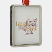 **VOOR MIJN BESTE VRIEND* METAAL ORNAMENT (Rechts)