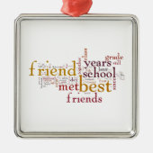 **VOOR MIJN BESTE VRIEND* METAAL ORNAMENT (Voorkant)