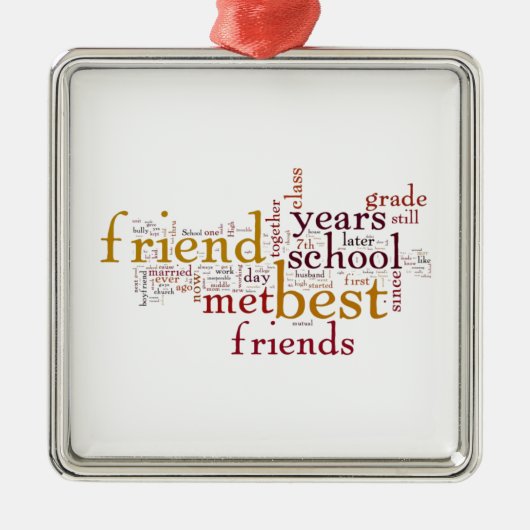 **VOOR MIJN BESTE VRIEND* METAAL ORNAMENT (Voorkant)