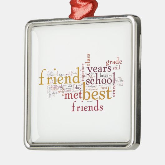 **VOOR MIJN BESTE VRIEND* METAAL ORNAMENT (Links)