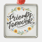 VOOR MIJN ***BESTE VRIEND** OF ***ZISTER** METAAL METALEN ORNAMENT (Voorkant)