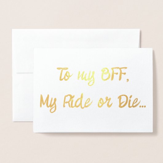 Voor mijn BFF... Folie Kaarten (Voorkant met envelop)