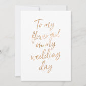 Voor mijn bloemenmeisje op mijn trouwdag kaart (Voorkant)
