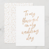 Voor mijn bloemenmeisje op mijn trouwdag kaart (Voorkant / Achterkant)