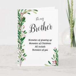 Voor mijn broederfeestdag Berry Botanische Kerstmi Kaart