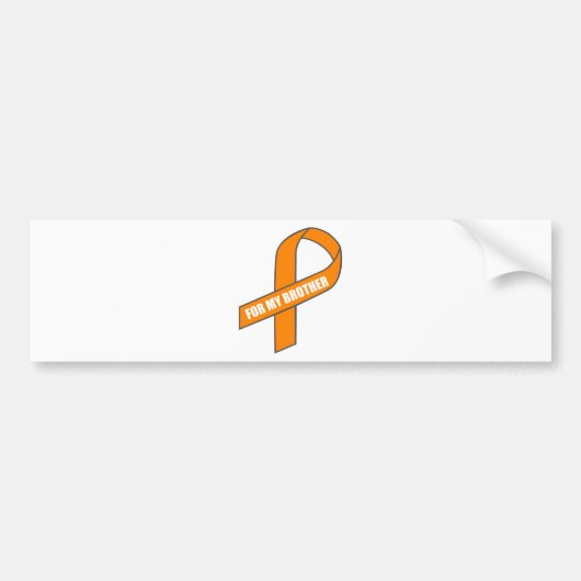 Voor mijn broer (Oranje lint) Bumpersticker (Voorkant)