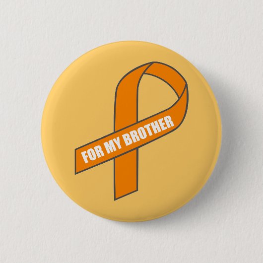 Voor mijn broer (Oranje lint) Ronde Button 5,7 Cm (Voorkant)