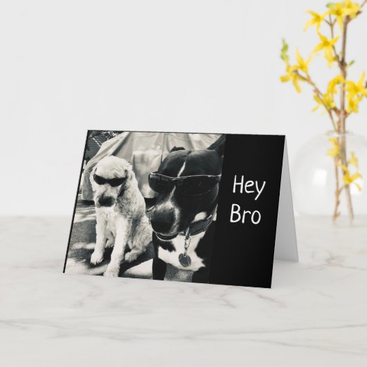 **VOOR MIJN COOLE BROER" OP JE VERJAARDAG KAART (Gele Bloem)