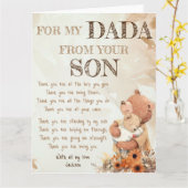 Voor mijn Dada Vaderdag wenskaart Kaart (Gele Bloem)