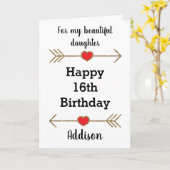 Voor mijn dochter 16e verjaardag kaart (Gele Bloem)