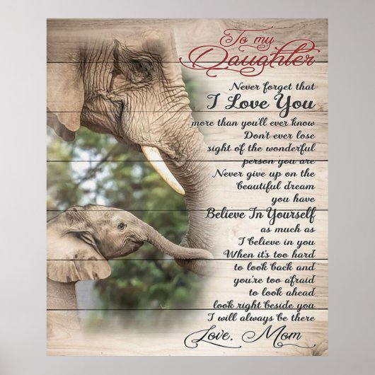 VOOR MIJN DOCHTER | Cadeau van de beste familie Poster (Voorkant)