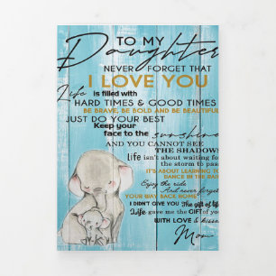 VOOR MIJN DOCHTER   Cadeau voor je Kind Drieluik Aankondiging