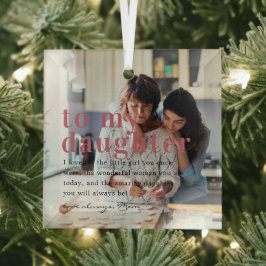 Voor mijn dochter | Citaat & foto cadeau Glas Ornament