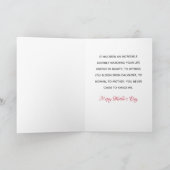 Voor mijn dochter Elegant Moederdag Kaart (Binnen)