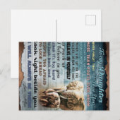 Voor mijn dochter Grappig cadeau | Familiegeschenk Briefkaart (Voorkant / Achterkant)