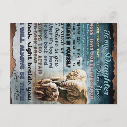 Voor mijn dochter Grappig cadeau | Familiegeschenk Briefkaart (Voorkant)