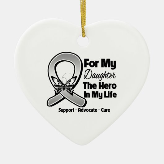 Voor mijn dochter Hero: hersenkanker Keramisch Ornament (Voorkant)