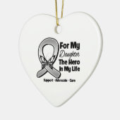 Voor mijn dochter Hero: hersenkanker Keramisch Ornament (Links)