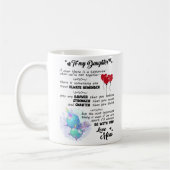 Voor mijn dochter - je bent moedig dan je gelooft koffiemok (Links)