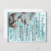 Voor mijn dochter Leeuwenfamilie-cadeau, dochter v Briefkaart (Voorkant / Achterkant)