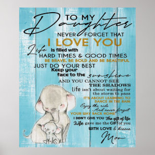 VOOR MIJN DOCHTER   LOVELY GIFT VOOR DOCHTER POSTER