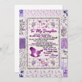 Voor mijn dochter, mijn kleine meisje, ik hou voor kaart (Voorkant / Achterkant)