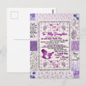 Voor mijn dochter, mijn meisje hou ik eeuwig van j briefkaart (Voorkant / Achterkant)