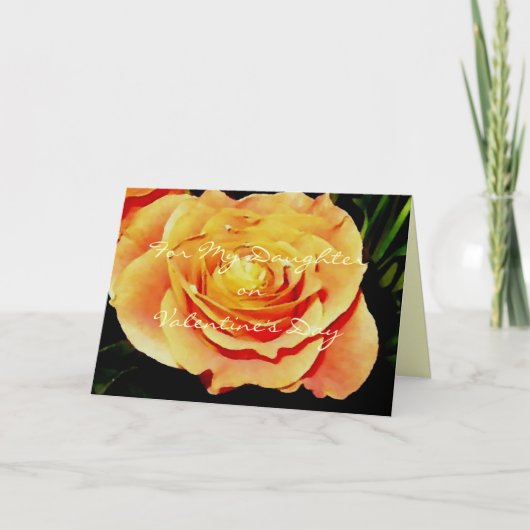 Voor Mijn Dochter op Valentijnsdag Feestdagen Kaart (Voorkant)