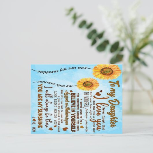 Voor mijn dochter | Speciale brief aan mijn dochte Briefkaart (Staand voorkant)